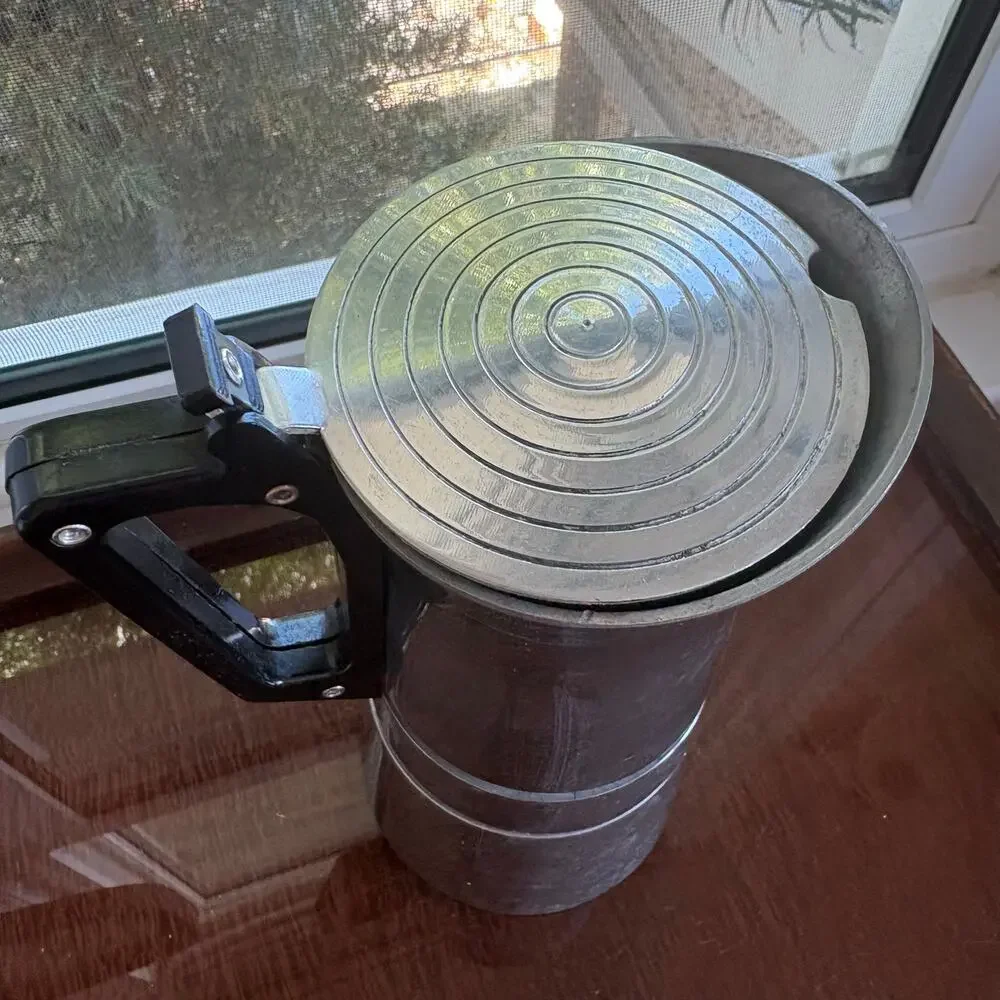 Vintage 1960s Aluminum Stovetop Espresso Coffee Maker, Moka Pot